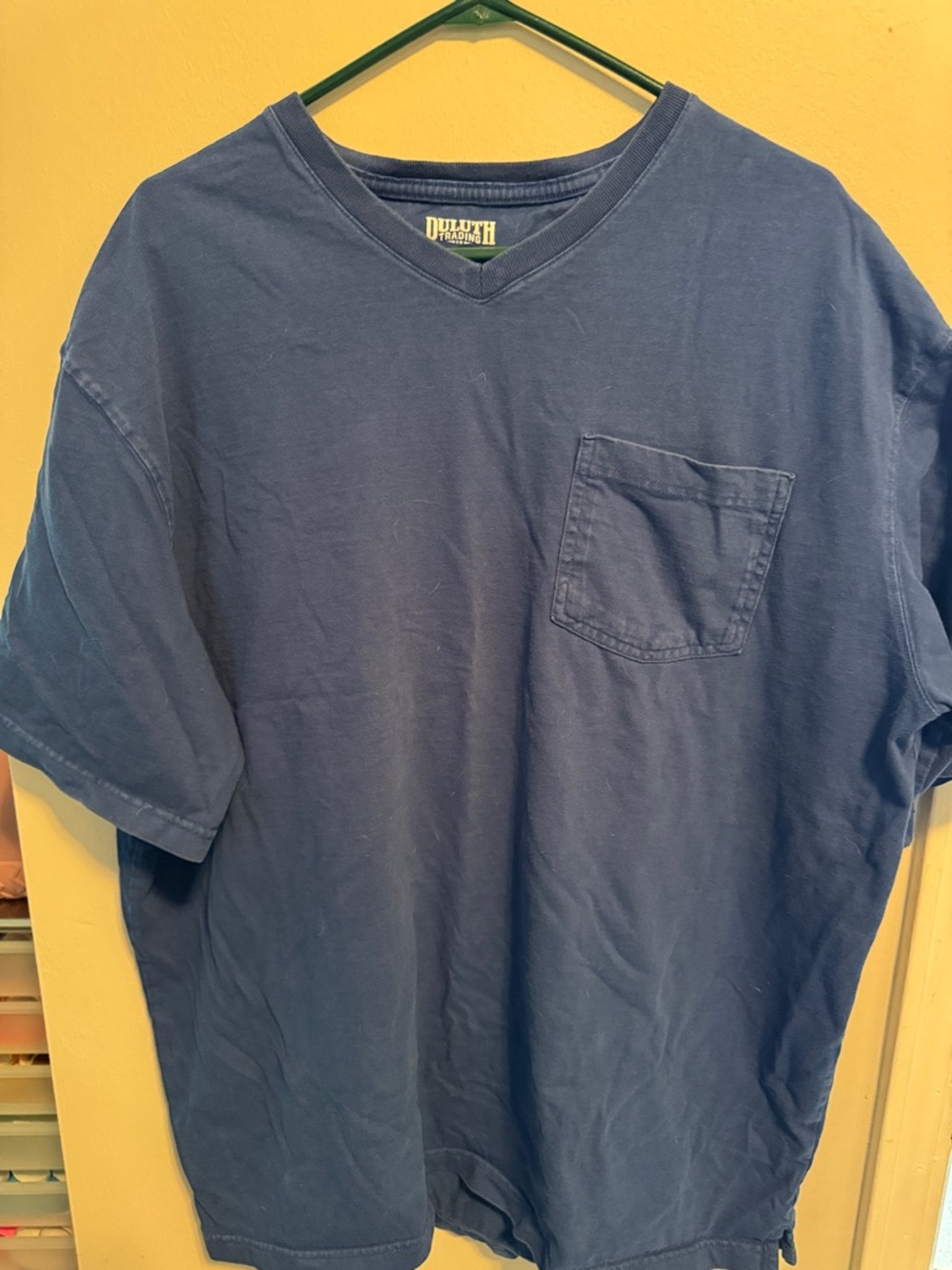 Duluth Trading Co Navy V-Neck Pocket Tee